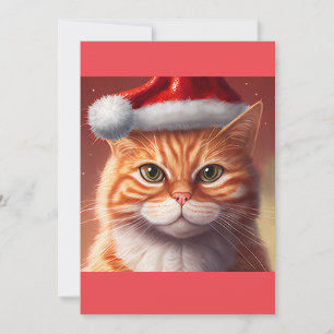 Tarjeta Festiva Navidades regalo de gato de jengibre camiseta