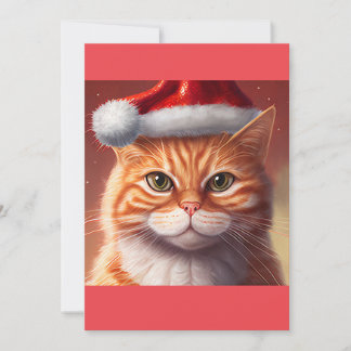 Tarjeta Festiva Navidades regalo de gato de jengibre camiseta