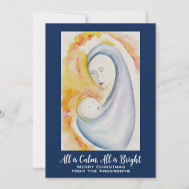 Tarjeta Festiva Navidades religiosos Biblia Escritura acuarela