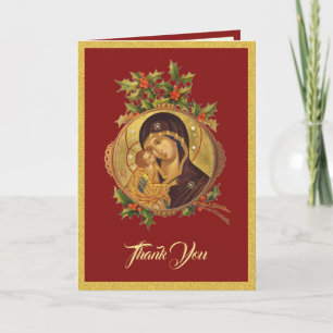 Tarjeta Festiva Navidades Religiosos Gracias Jesús María Escritura