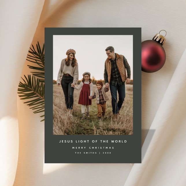 Tarjeta Festiva Navidades religiosos luz del mundo oscuro (Subido por el creador)