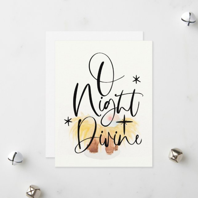 Tarjeta Festiva Navidades religiosos: Mangador de acuarela (Anverso/Reverso In Situ)