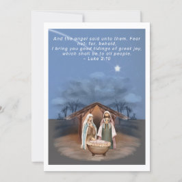 Tarjeta Festiva Navidades religiosos Natividad Escena y Escritura