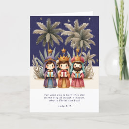 Tarjeta Festiva Navidades religiosos Natividad Escena y Escritura