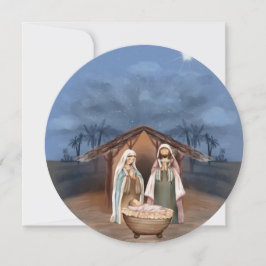 Tarjeta Festiva Navidades religiosos Natividad Escena y Escritura