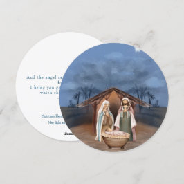 Tarjeta Festiva Navidades religiosos Natividad Escena y Escritura
