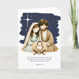 Tarjeta Festiva Navidades religiosos Natividad Escena y Escritura