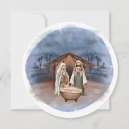 Tarjeta Festiva Navidades religiosos Natividad Escena y Escritura
