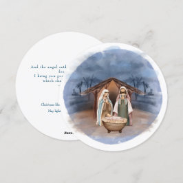 Tarjeta Festiva Navidades religiosos Natividad Escena y Escritura