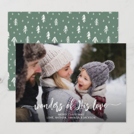 Tarjeta Festiva Navidades religiosos se maravillan de su amor