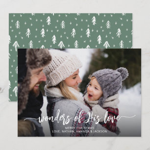 Tarjeta Festiva Navidades religiosos se maravillan de su amor