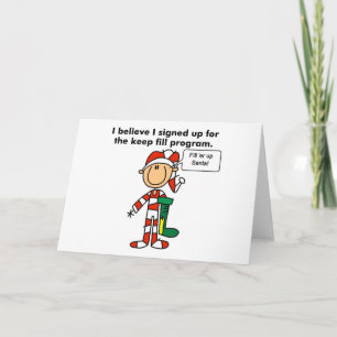 Tarjeta Festiva Navidades Rellenar camisetas y regalos del program