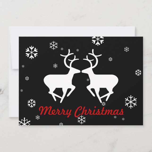 Tarjeta Festiva Navidades renos (Anverso)