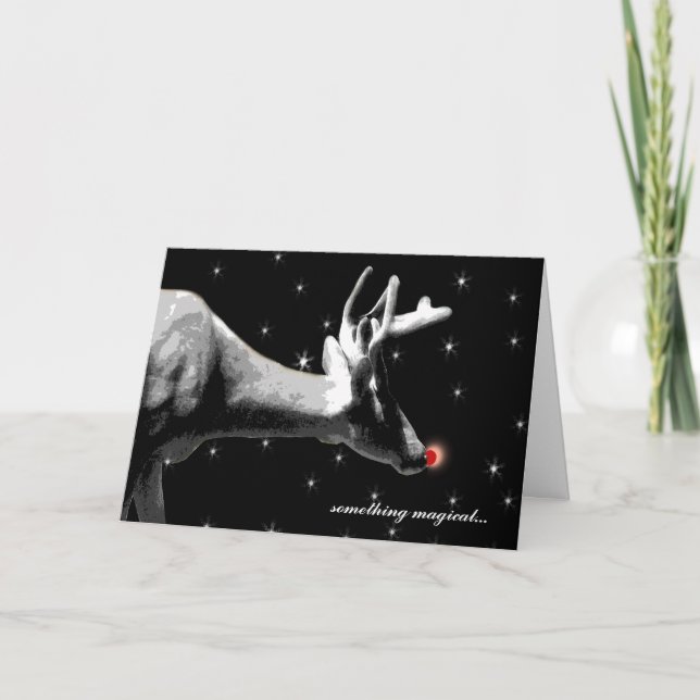 Tarjeta Festiva Navidades/renos de Santa Elena (Anverso)