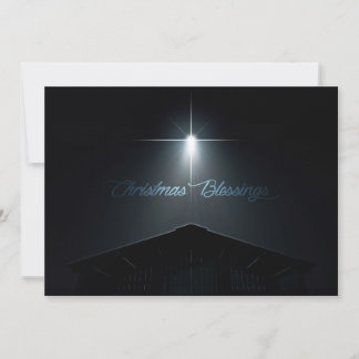 Tarjeta Festiva Navidades Resumen Natividad Estable Y Estrella