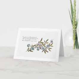 Tarjeta Festiva Navidades retratan campanas y arándanos