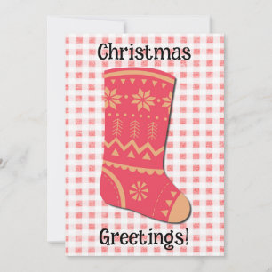 Tarjeta Festiva Navidades Retro Cute Cargo de vacaciones