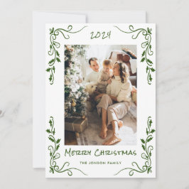 Tarjeta Festiva Navidades retro de burla de mano desgarrada foto