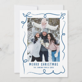 Tarjeta Festiva Navidades retro de burla de mano desgarrada foto