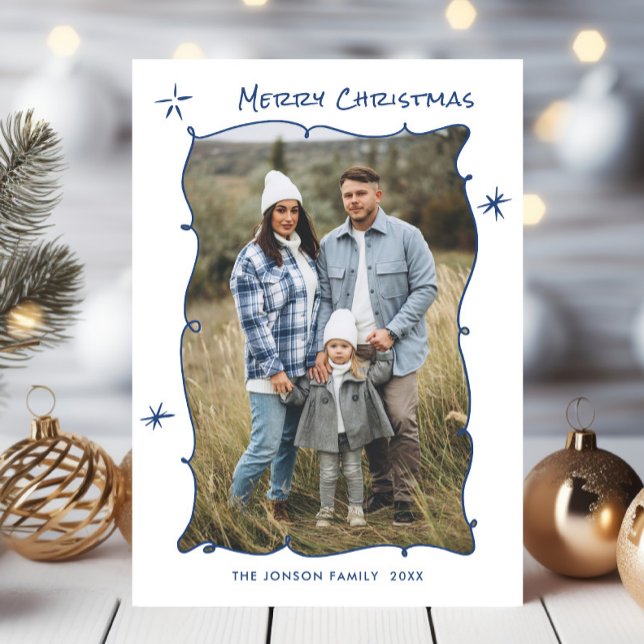 Tarjeta Festiva Navidades retro de burla de mano desgarrada foto (Subido por el creador)