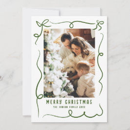 Tarjeta Festiva Navidades retro de burla de mano desgarrada foto