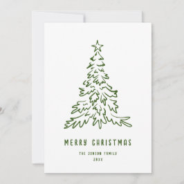 Tarjeta Festiva Navidades retro de burla de mano que dibujó grieta