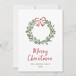 Tarjeta Festiva Navidades retro de burla de mano que dibujó grieta