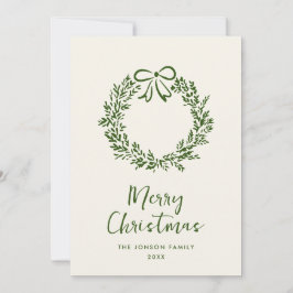 Tarjeta Festiva Navidades retro de burla de mano que dibujó grieta