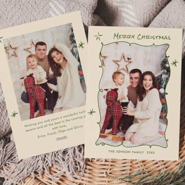 Tarjeta Festiva Navidades retro de escrúpulos dibujados a mano div (Subido por el creador)