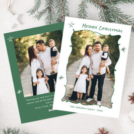 Tarjeta Festiva Navidades retro de escrúpulos dibujados a mano div