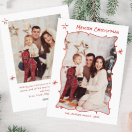 Tarjeta Festiva Navidades retro de escrúpulos dibujados a mano div