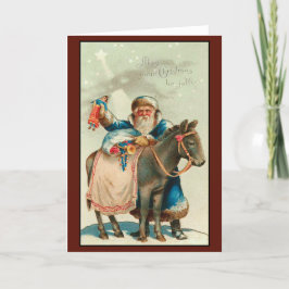 Tarjeta Festiva Navidades retro de la época victoriana