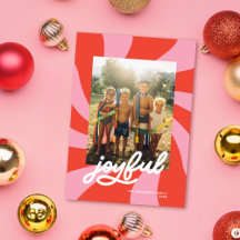 Navidades Retro De Onda Mod Fotografía Roja Rosa