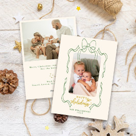 Tarjeta Festiva Navidades retro divertidos disfrutan de la foto de