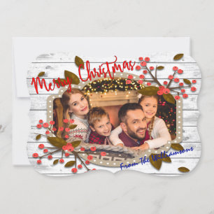 Tarjeta Festiva Navidades retro fotografía de corte de trama de ma