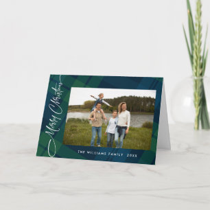 Tarjeta Festiva Navidades Retro Hicieron Un Saludo De Foto