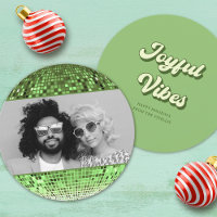 Navidades Retro Joyful Vibes Disco Ball