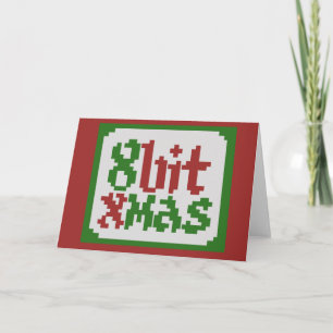 Tarjeta Festiva Navidades retro para jugadores