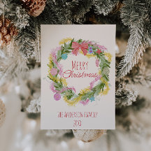 Navidades Retro Quirky Verde Vieron Wreath Sin Fot