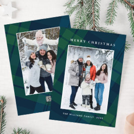 Tarjeta Festiva Navidades retro recibieron 2 saludo fotográfico