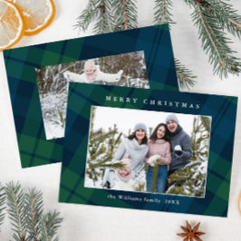 Tarjeta Festiva Navidades retro recibieron 2 saludo fotográfico