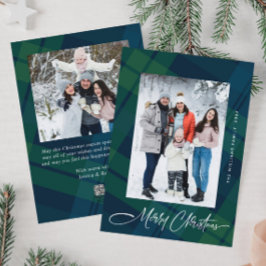 Tarjeta Festiva Navidades retro recibieron 2 saludo fotográfico