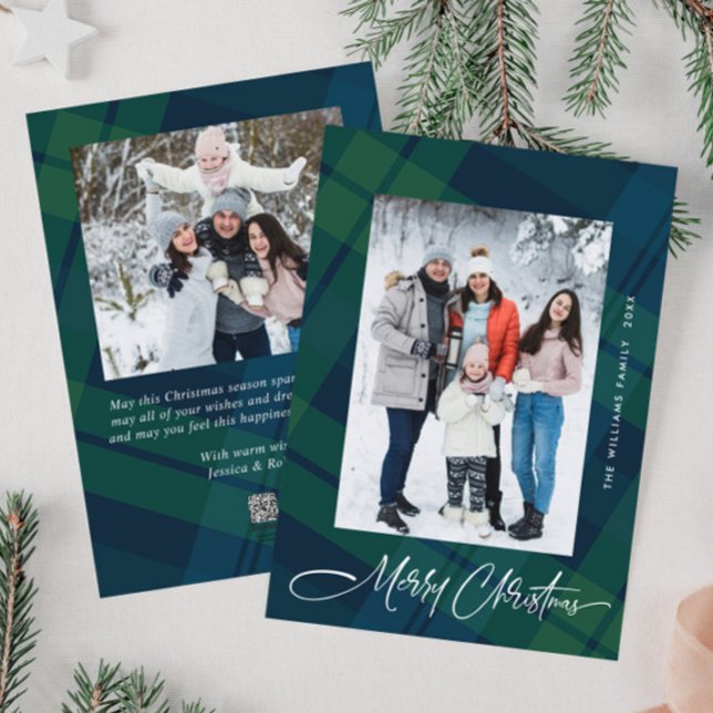 Tarjeta Festiva Navidades retro recibieron 2 saludo fotográfico (Subido por el creador)