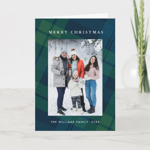 Tarjeta Festiva Navidades retro recibieron 2 saludo fotográfico