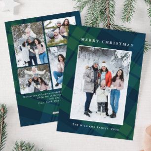 Tarjeta Festiva Navidades retro recibieron 5 saludo fotográfico