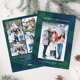 Tarjeta Festiva Navidades retro recibieron 5 saludo fotográfico
