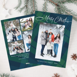 Tarjeta Festiva Navidades retro recibieron 5 saludo fotográfico