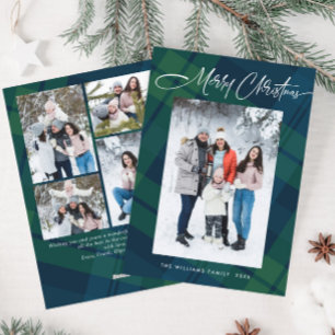 Tarjeta Festiva Navidades retro recibieron 5 saludo fotográfico