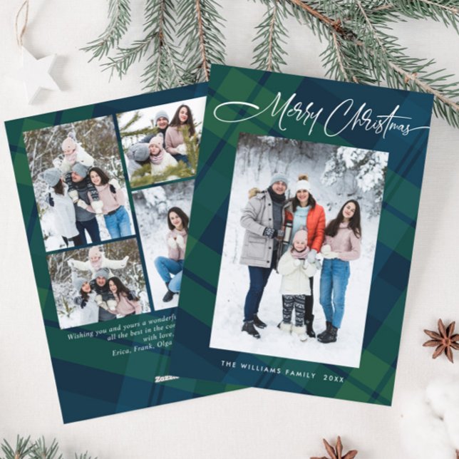 Tarjeta Festiva Navidades retro recibieron 5 saludo fotográfico (Subido por el creador)