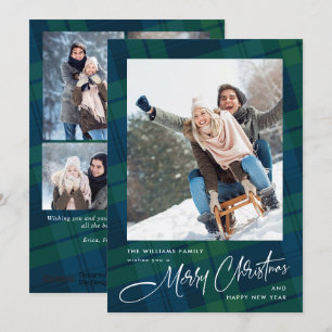 Tarjeta Festiva Navidades retro recibieron 5 saludo fotográfico